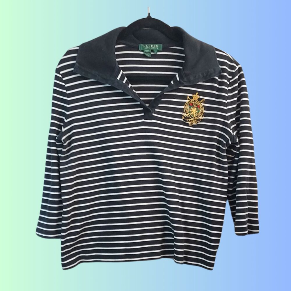 Vintage Ralph Lauren Striped Polo (L)